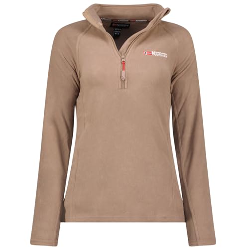 Geographical Norway Tug Lady Hz - Windjacke Damen Outdoor - Jacke Wasserabweisend Langarm Damen - Regenmantel Geschenk Ideal Wandern Jahreszeit Frühling Sommer Herbst Winter (Taupe M) von Geographical Norway