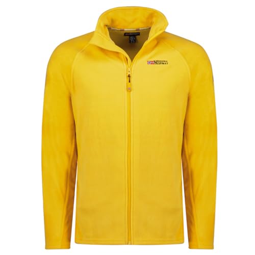 Geographical Norway Tug Men Fz - Windjacke Herren Outdoor - Jacke Wasserabweisend Langarm Herren - Regenmantel Geschenk Ideal Wandern Jahreszeit Frühling Sommer Herbst Winter (SENF M) von Geographical Norway