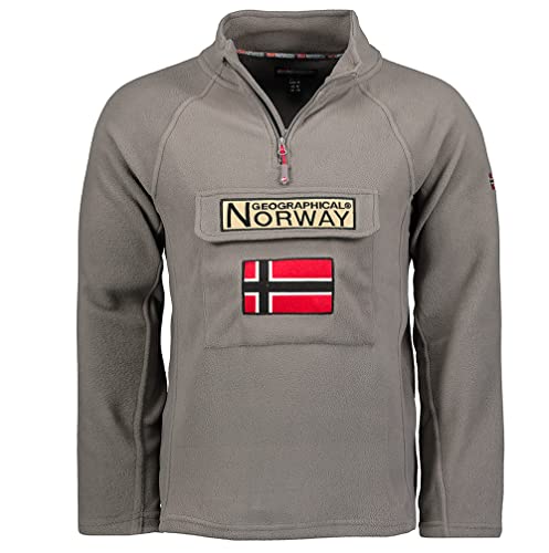 Geographical Norway Tymclass Hz Men - Fleecejacke Herren Warm Dicker Reißverschluss - Sweatshirtjacke Winter Warm Herren Weich - Sweatshirt Weiches Futter Lange Ärmel (Dunkelgrau M) von Geographical Norway