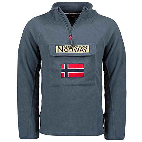 Geographical Norway Tymclass Hz Men - Fleecejacke Herren Warm Dicker Reißverschluss - Sweatshirtjacke Winter Warm Herren Weich - Sweatshirt Weiches Futter Lange Ärmel (Marineblau 3XL) von Geographical Norway