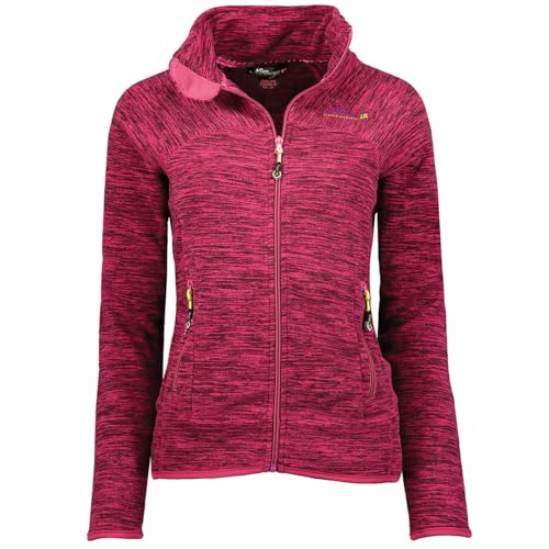 Geographical Norway Tyrell Lady - Fleece Fine Frauen Warm Fermetur Zip - Jacke Herbst Winter Frühling Warm Frauen - Long Sleeve Pullover Pelz Weich Komfort Outdoor (Knallrosa L) von Geographical Norway