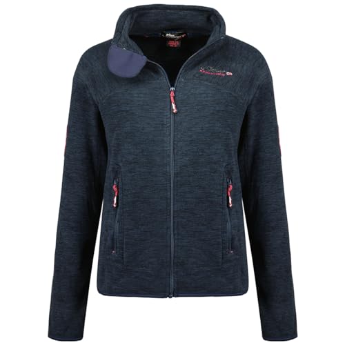 Geographical Norway Tyrell Lady - Fleece Fine Frauen Warm Fermetur Zip - Jacke Herbst Winter Frühling Warm Frauen - Long Sleeve Pullover Pelz Weich Komfort Outdoor (Marineblau M) von Geographical Norway