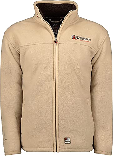 Geographical Norway UBOLT Herren Fleece Jacke Fleecejacke warm Teddyfell (Large, Camel) von Geographical Norway