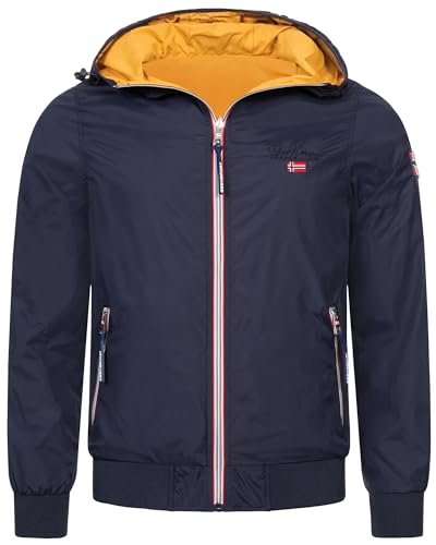 Geographical Norway Übergangsjacke Frühlingsjacke Windbreaker Blouson Sommer Wende Jacke, Farbe:Navy, Größe:3XL von Geographical Norway