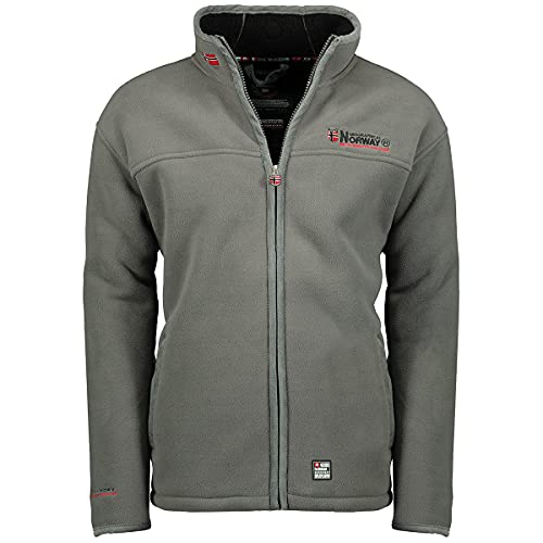 Geographical Norway Ubolt Herren Fleece Jacke Fleecejacke warm Teddyfell Futter Gr. S-XXL - brandiing (M, Grau) von Geographical Norway