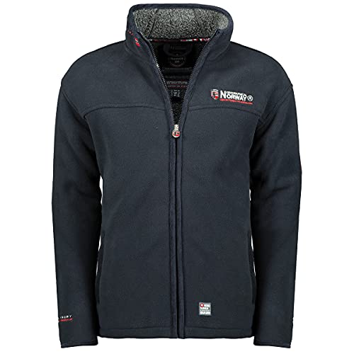 Geographical Norway Ubolt Herren Fleece Jacke Fleecejacke warm Teddyfell Futter Gr. S-XXL - brandiing (M, Navy) von Geographical Norway