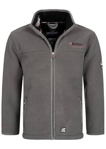 Geographical Norway Ubolt Men - Dickes Fleece Herren Warm Fermetur Zip - Sweatjacke Jacke Winter Warm Herren Weich - Sweatjacke Futter Langarm - Ideal Herbst Winter (Dunkelgrau 3XL) von Geographical Norway