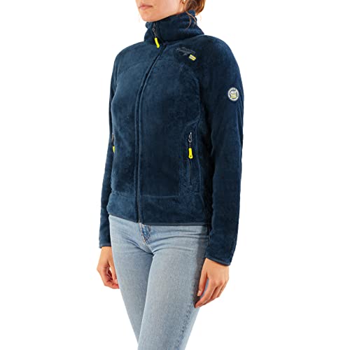 Geographical Norway Upaline Lady - Fleece Fine Frauen Warm Fermetur Zip - Jacke Herbst Winter Frühling Warm Frauen - Long Sleeve Pullover Pelz Weich Komfort Outdoor (Marine M-Größe 2) von Geographical Norway