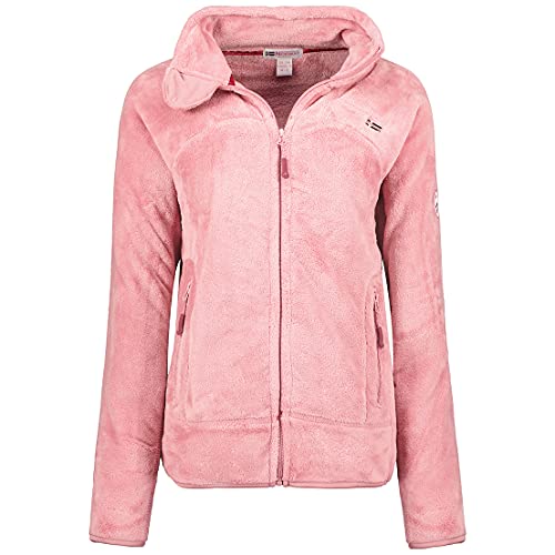 Geographical Norway Upaline Lady - Fleece Fine Frauen Warm Fermetur Zip - Jacke Herbst Winter Frühling Warm Frauen - Long Sleeve Pullover Pelz Weich Komfort Outdoor (Hell Rose S-Größe 1) von Geographical Norway