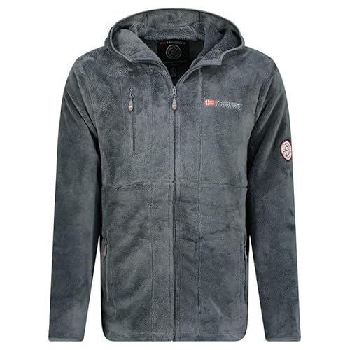 Geographical Norway Upload Men - Fleece Halbdick Mann Warm Fermetur Zip - Jacke Herbst Winter Frühling Warm Männer - Langarm Pullover Weich Komfort Outdoor (Dunkelgrau XXL) von Geographical Norway