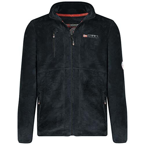Geographical Norway Upload Men - Fleecejacke Herren Warm Dicker Reißverschluss - Sweatshirtjacke Winter Warm Herren Weich - Sweatshirt Weiches Futter Lange Ärmel (Schwarz XXL) von Geographical Norway