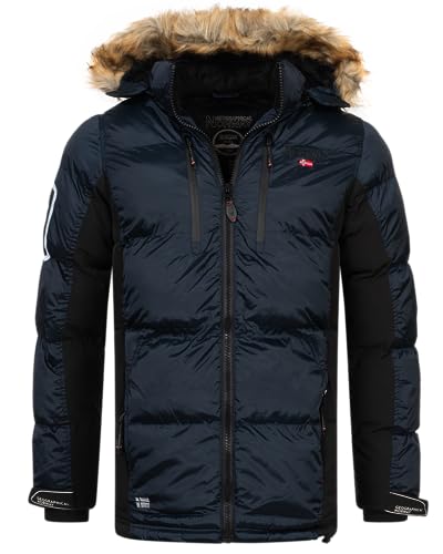 Geographical Norway Winter Jacke Parka Outdoorjacke Funktionsjacke Winterparka Steppjacke, Farbe:Navy, Größe:3XL von Geographical Norway