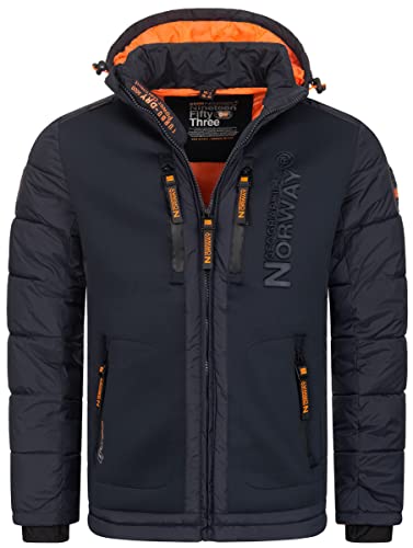 Geographical Norway Herren Winter Jacke Parka Steppjacke Kapuzenjacke Outdoorjacke Warm gesteppt FVS Production H-H, Farbe:Navy, Größe:4XL Geographical Norway Herren Winter Jacke Parka Steppjacke Kapuzenjacke Outdoorjacke Warm gesteppt FVS Production H-H, Farbe:Navy, Größe:4XL von Geographical Norway