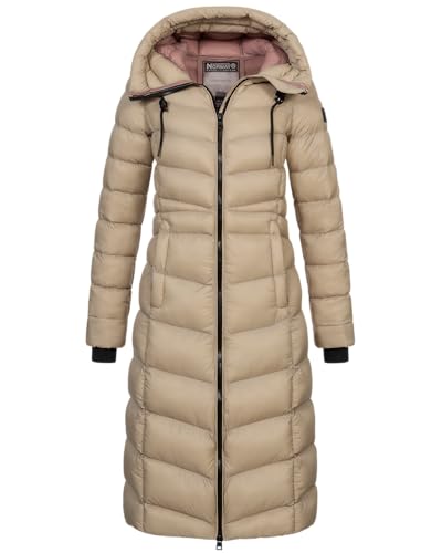 Geographical Norway Winter Jacke Parka Steppjacke Steppmantel Wintermantel Lange Mantel, Farbe:Beige, Größe:XXL (44) von Geographical Norway