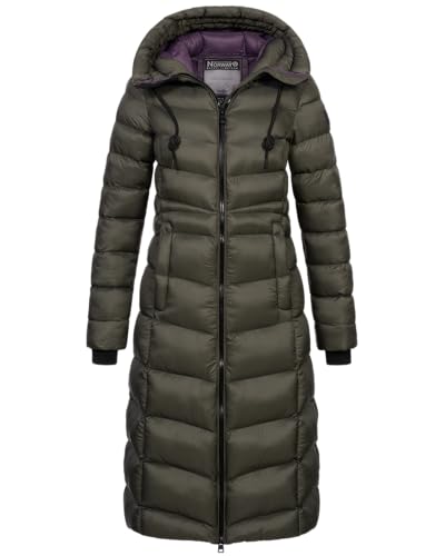 Geographical Norway Winter Jacke Parka Steppjacke Steppmantel Wintermantel Lange Mantel, Farbe:KAKI, Größe:XXL (44) von Geographical Norway