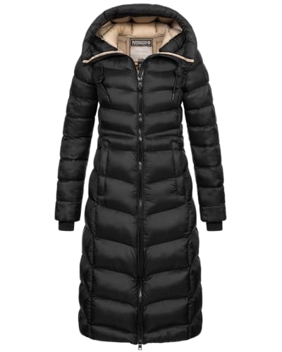 Geographical Norway Winter Jacke Parka Steppjacke Steppmantel Wintermantel Lange Mantel, Farbe:Schwarz, Größe:XL (42) von Geographical Norway