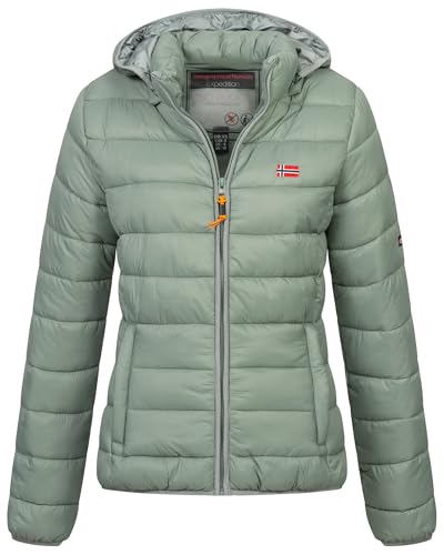 Geographical Norway Winter Jacke Steppjacke Parka Kapuzenjacke Outdoor Leicht und warm, Farbe:ALMOND, Größe:L (40) von Geographical Norway