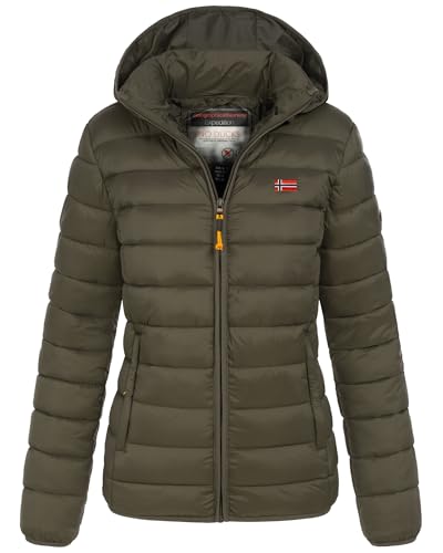 Geographical Norway Winter Jacke Steppjacke Parka Kapuzenjacke Outdoor Leicht und warm, Farbe:KAKI, Größe:S (36) von Geographical Norway