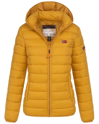 Geographical Norway Winter Jacke Steppjacke Parka Kapuzenjacke Outdoor Leicht und warm, Farbe:MOUTARDE, Größe:XXL (44) von Geographical Norway