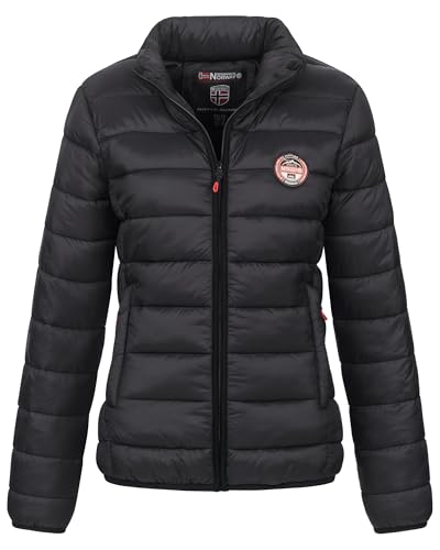 Geographical Norway Winter Jacke Steppjacke Parka Stehkragen Outdoor Leicht und warm, Farbe:Schwarz, Größe:L (40) von Geographical Norway