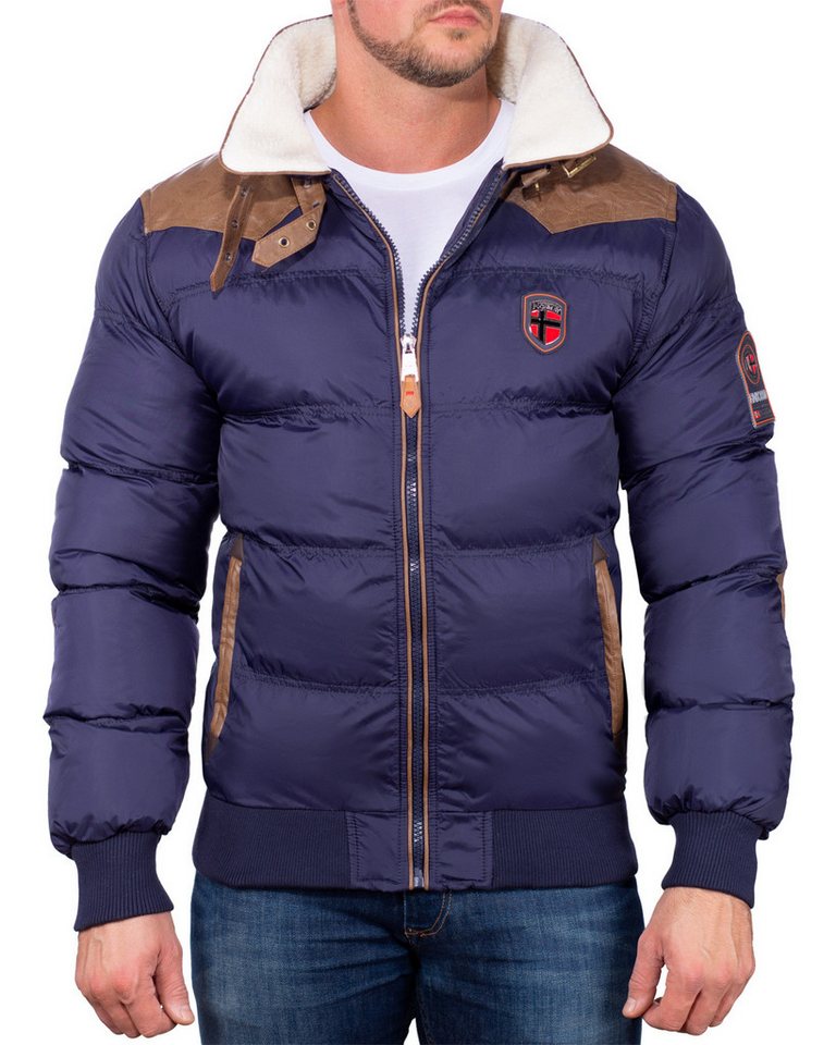 Geographical Norway Winterjacke Herren Regular Fit Outdoor baabramovitch Navy 3XL Wind-, wasser- und kälteabweisend, ideal für kalte Wintertage von Geographical Norway