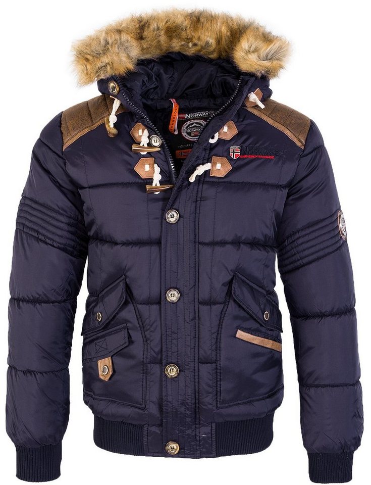 Geographical Norway Winterjacke Herren Winterjacke mit Kapuze H-216 von Geographical Norway