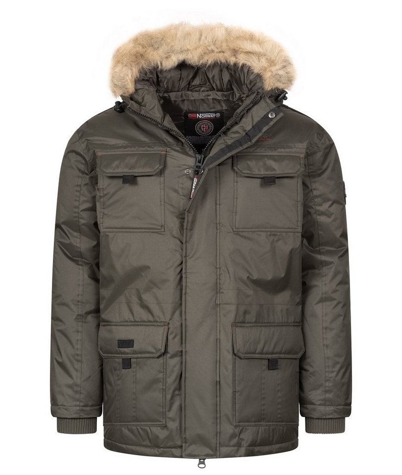 Geographical Norway Winterjacke Herren Winterjacke mit Kapuze Kunfestellkragen von Geographical Norway