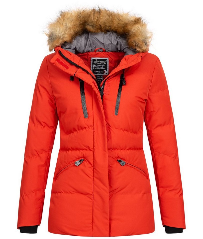 Geographical Norway Winterjacke Damen Winterjacke mit Kunstfellkragen D-437 von Geographical Norway