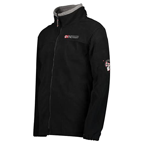 Geographical Norway warme Herren Fleece Übergangs Jacke Outdoor Sweat Tamazonie - Brandiing, (M, Schwarz) von Geographical Norway