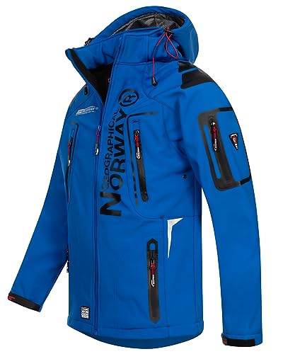 Herren Herbst Winter Jacke Softshell Regen Outdoor Übergangs Jacke FVS Production H-H, Farbe:Royal Blau, Größe:L von Geographical Norway