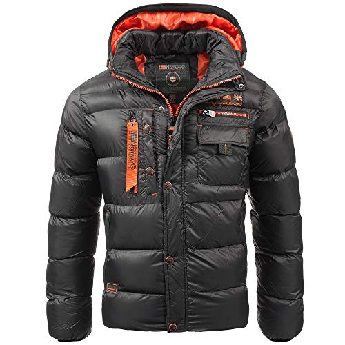 Geographical Norway Herren Steppjacke Citernier Black - L - mit UD Beanie von Geographical Norway