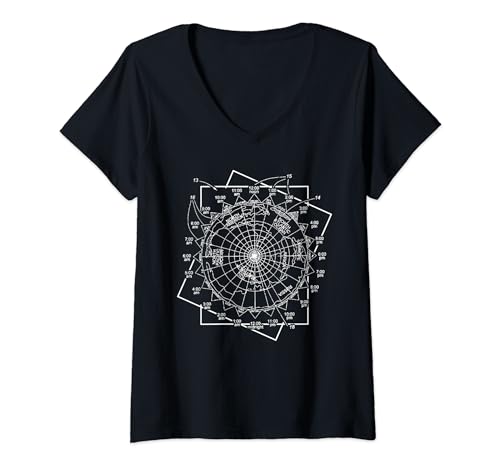 Damen Geographie Zeitzone Weltkarte Für Kartenmacher Kartograph T-Shirt mit V-Ausschnitt Damen Geographie Zeitzone Weltkarte Für Kartenmacher Kartograph T-Shirt mit V-Ausschnitt von Geographie Zeitzone Weltkarte
