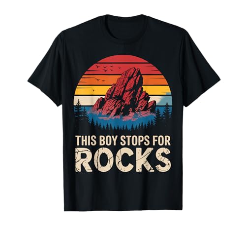 Geology This Boy Stops for Rocks Geologe Rock Collector T-Shirt von Geology Rocks Expert Geologist Rock Collector