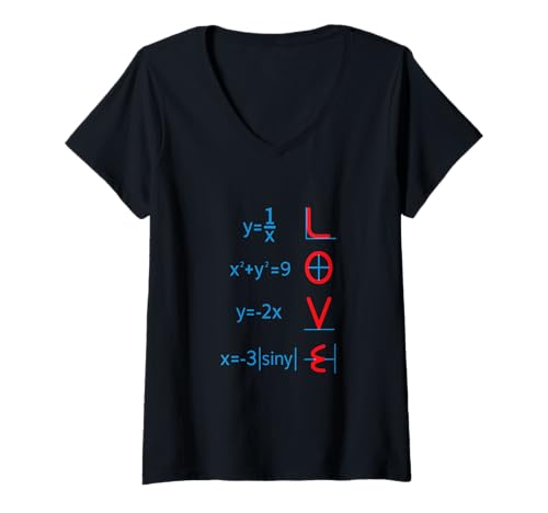 Damen Mathematiklehrer Valentinstag Mathematik Graphen Zauber Liebe T-Shirt mit V-Ausschnitt Damen Mathematiklehrer Valentinstag Mathematik Graphen Zauber Liebe T-Shirt mit V-Ausschnitt von Geometry Math Nerd Designs
