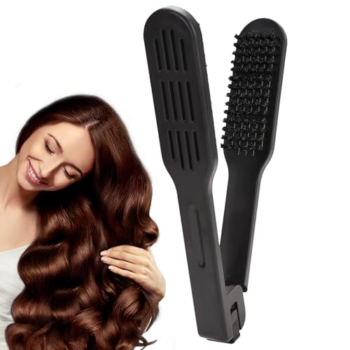 Geonoy Haarbürste mit Klemme, Wildschweinborsten, Haarbürste für Damen, Entwirrungskamm, Friseure, Glättungswerkzeug für Teenager, Frauen, Mädchen, Jugendliche Geonoy Haarbürste mit Klemme, Wildschweinborsten, Haarbürste für Damen, Entwirrungskamm, Friseure, Glättungswerkzeug für Teenager, Frauen, Mädchen, Jugendliche von Geonoy