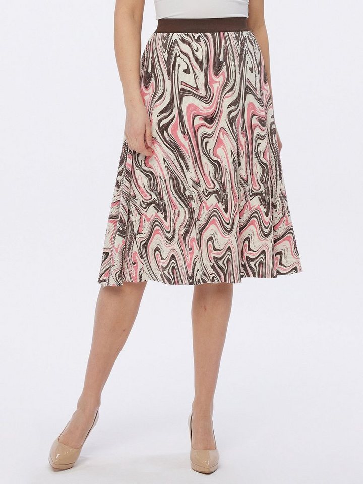Georg Stiels Plisseerock Plisseerock weit mit abstraktem Muster von Georg Stiels