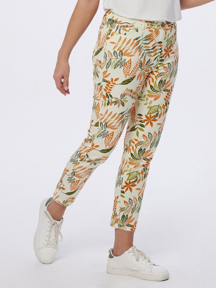 Georg Stiels Stoffhose Bengalinhose koerpernah im Blütendruck von Georg Stiels