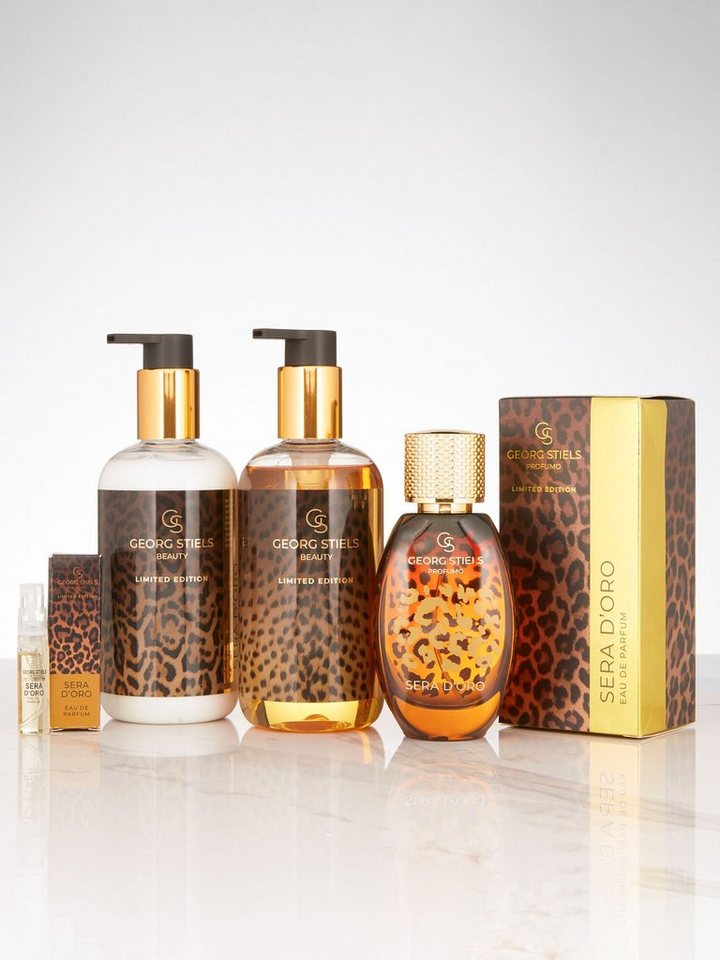 Georg Stiels Eau de Parfum Sera D'Oro" inkl. Tester + Bodywash & -lotion, mit floralen & warmen Noten, 18 % Parfümölanteil" von Georg Stiels