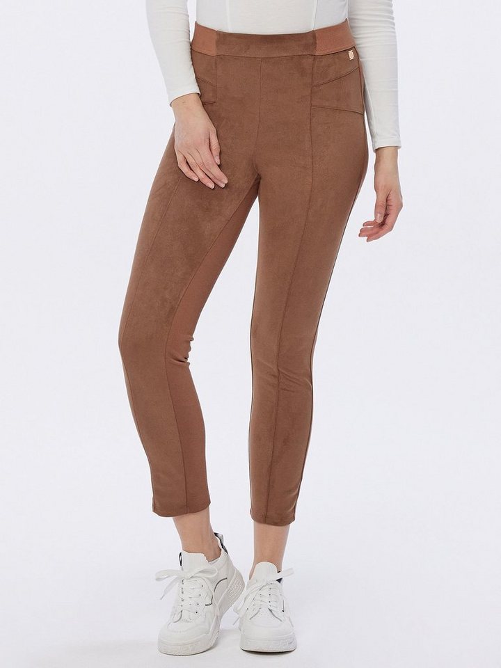 Georg Stiels Schlupfhose Stoffhose koerpernah mit Veloursleder-Imitat Georg Stiels Schlupfhose Stoffhose koerpernah mit Veloursleder-Imitat von Georg Stiels