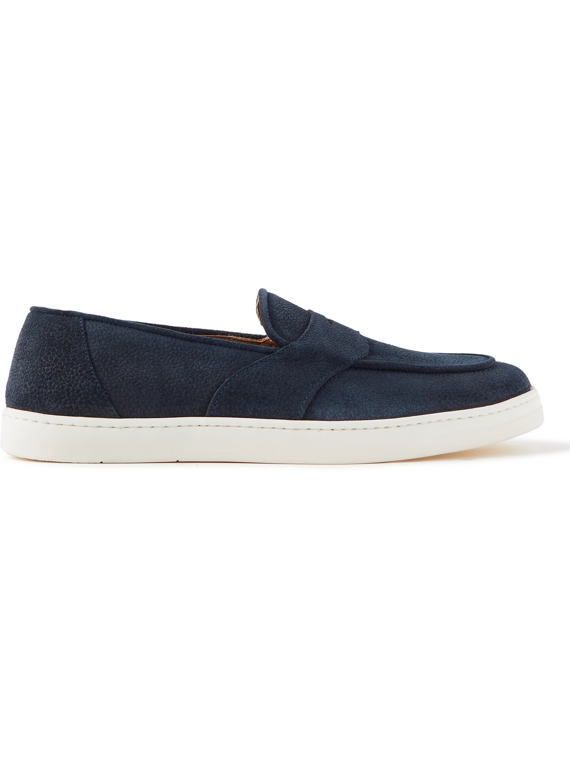 George Cleverley - Joey Full-Grain Suede Penny Loafers - Men - Blue - UK 10.5 von George Cleverley