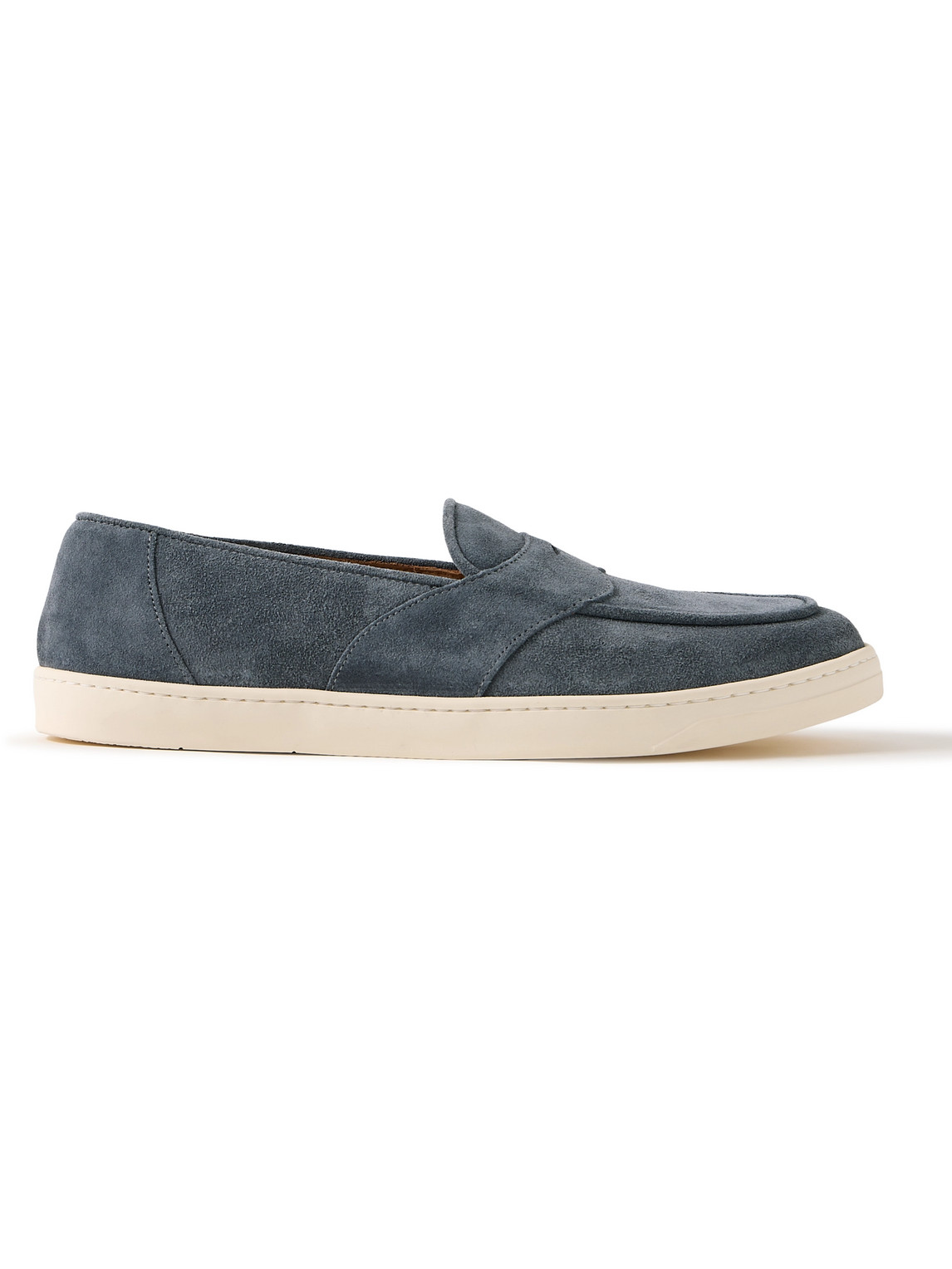 George Cleverley - Joey Suede Penny Loafers - Men - Blue - UK 9 von George Cleverley
