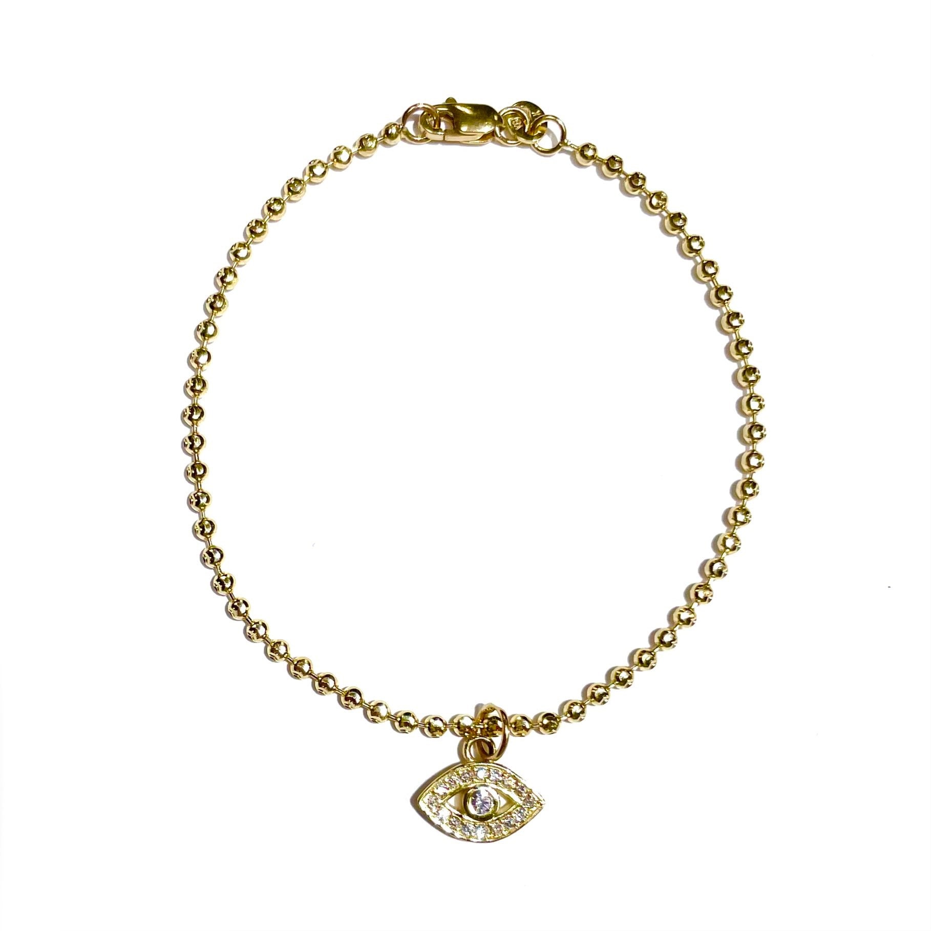 Diamant Evil Eye Und Cassie Armband Kombi in 14K Gold Diamant Evil Eye Und Cassie Armband Kombi in 14K Gold von GeorgeTheJeweler