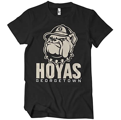 Georgetown University Offizielles Lizenzprodukt Hoyas Big Jack Groß & Hoch Herren T-Shirt (Schwarz), XXX-Large von Georgetown University