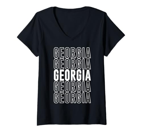 Damen Georgien T-Shirt mit V-Ausschnitt von Georgia Apparel