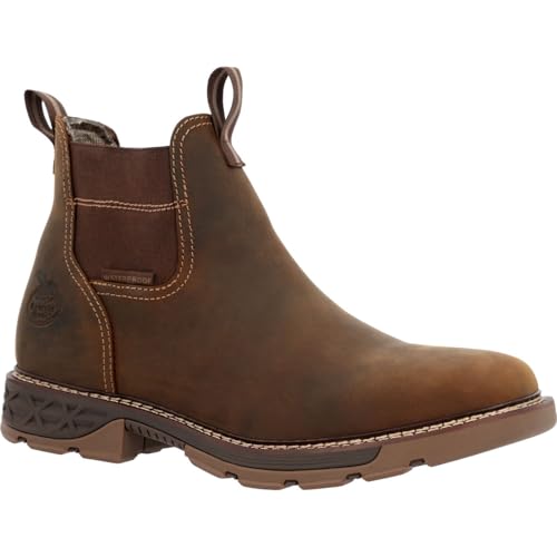 Georgia Boot Carbo-Tec FLX Chelsea-Arbeitsstiefel mit Zehenkappe aus Legierung, wasserdicht, Braun, 13 Wide von Georgia Boot