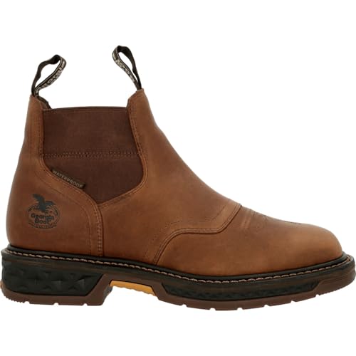 Georgia Boot Men's 6" Carbo-Tec LT Waterproof Chelsea Work Boot Brown - GB00434 von Georgia Boot