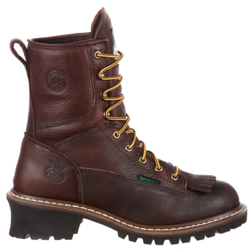 Georgia Boot Men's 8" Logger Steel Toe Waterproof Work Boot Chocolate Brown - G7313 von Georgia Boot