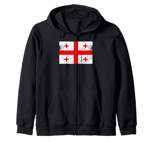 Georgia-Flagge, Grafik für Männer, Frauen, Kinder Kapuzenjacke Georgia-Flagge, Grafik für Männer, Frauen, Kinder Kapuzenjacke von Georgia Flag Graphic Store