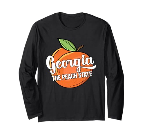 Georgia Souvenir für Herren Der Pfirsichstaat Georgia Langarmshirt von Georgia Gifts For Men & Women