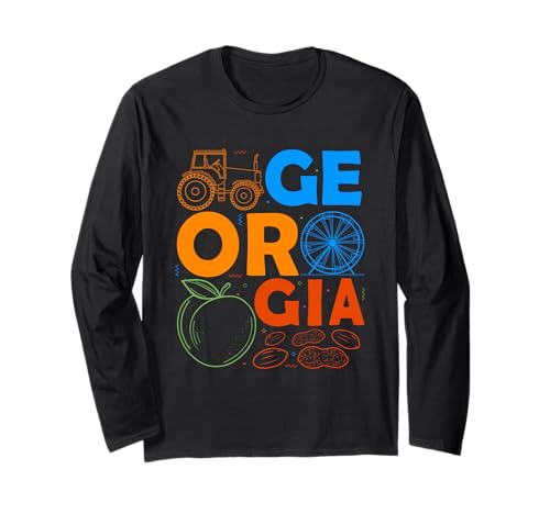 Georgia Souvenir für Herren Georgia Peaches Lover Georgia Langarmshirt von Georgia Gifts For Men & Women